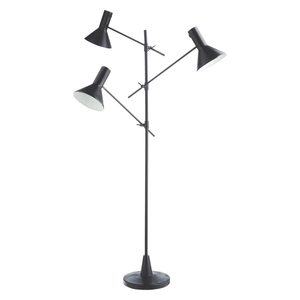 Nyx Black 3 Head Metal Floor Lamp