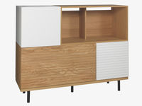 Oak/white modular dining cupboard
