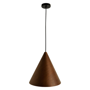 Oare Walnut Veneer Cone Ceiling Light 35Cm