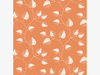 Orange leaf patterned wallpaper