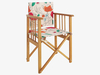 Orange/red patterned directors chair
