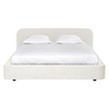 Ottori White Leather Eu Kingsize Bed Frame With Storage 160Cm
