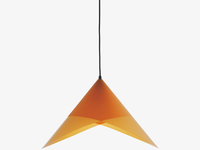 Persimmon orange plastic ceiling light shade orange