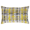 Pixelate Grey and yellow patterned jacquard rectangular pillowcase