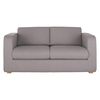 Porto Grey Fabric 2 Seater Sofa,  Wooden Feet