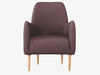 Purple fabric armchair