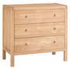 Radius Oak 3 Drawer Chest With Recessed Handles