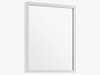 Rectangular white high gloss mirror 40 x 50cm