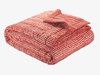 Red patterned reversible double bedspread