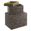 Renae Set of 2 black patterned storage boxes