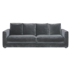 Rupert Dark Grey Velvet 4 Seater Sofa