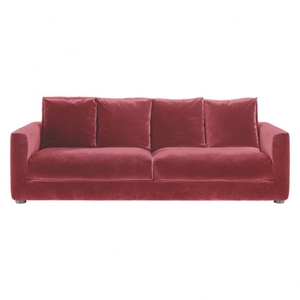 Rupert Red velvet 3 seater sofa bed