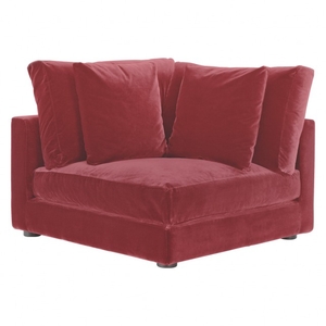 Rupert Red velvet corner unit
