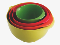 Set of 4 nesting melamine mixing bowls