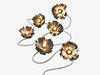Silver flower garland light