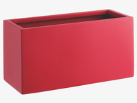 Small pink fibreglass window box planter