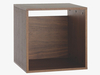 Small walnut open storage box