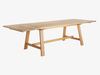 Solid oak extending dining table