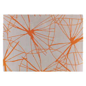 Starfloral Large Grey And Orange Hand-Tufted Wool Rug 170 X 240Cm