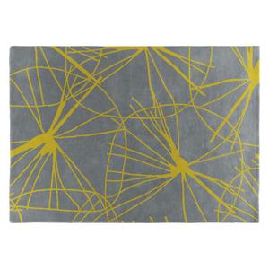 Starfloral Large Yellow And Grey Hand-Tufted Wool Rug 170 X 240Cm