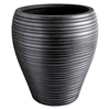 Stuart Matt Black Grooved Planter 41 X 49Cm