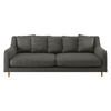 Swift Charcoal Grey Fabric 3 Seater Sofa