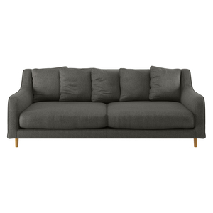 Swift Charcoal Grey Fabric 3 Seater Sofa