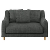 Swift Charcoal Grey Fabric Loveseat Sofa