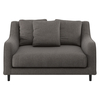 Swift Charcoal Grey Wool Loveseat Sofa