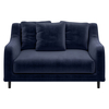 Swift Dark Blue Velvet Loveseat Sofa