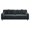 Swift Dark Grey Velvet 3 Seater