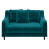 Swift Emerald Green Velvet Loveseat Sofa