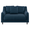 Swift Navy Blue Wool Loveseat Sofa
