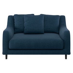 Swift Navy Blue Wool Loveseat Sofa