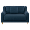 Swift Navy Blue Wool Loveseat Sofa