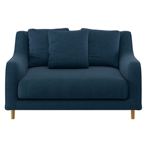 Swift Navy Blue Wool Loveseat Sofa