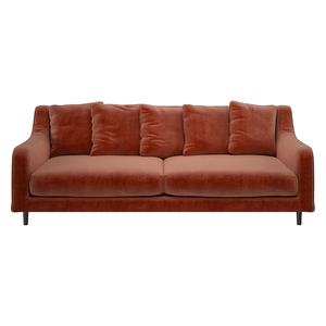 Swift Orange Velvet 3 Seater