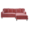 Swift Pink Velvet Right Hand Chaise Sofa