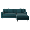 Swift Teal Tweed Wool Right Hand Chaise Sofa