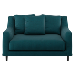 Swift Teal Wool Loveseat Sofa