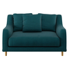 Swift Teal Wool Loveseat Sofa