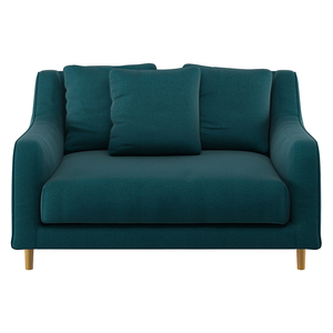 Swift Teal Wool Loveseat Sofa
