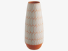 Tall orange patterned vase