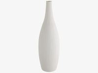 Tall white porcelain bottle vase