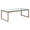 Tilda Glass Coffee Table With Copper Base