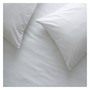 Voyage White 300 Thread Count Cotton Percale King Duvet Cover Set