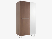 Walnut veneer double wardrobe
