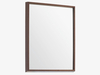Walnut veneered rectangular wall mirror 40 x 50cm