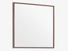 Walnut veneered square wall mirror 60 x 60cm