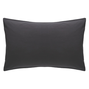 Washed Charcoal Grey Stonewashed Pair Of Rectangular Pillowcases
